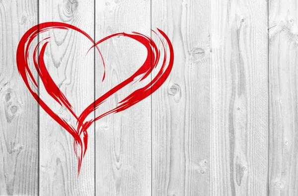 Concepto o conceptual pintado corazón abstracto rojo — Foto de Stock
