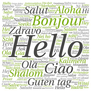 Merhaba kavramsal bulut