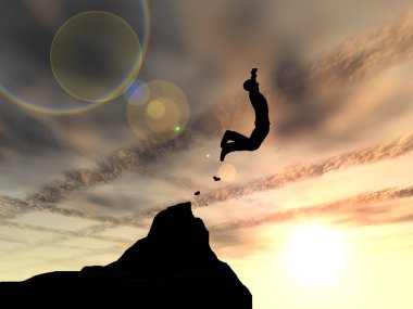 adam uçurumdan atlama