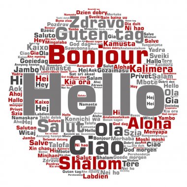 Merhaba kavramsal bulut