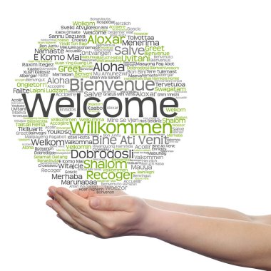 hoş geldiniz kavramsal bulut