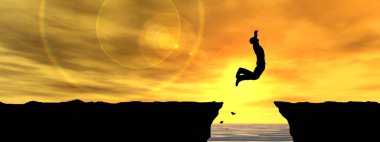 adam uçurumdan atlama