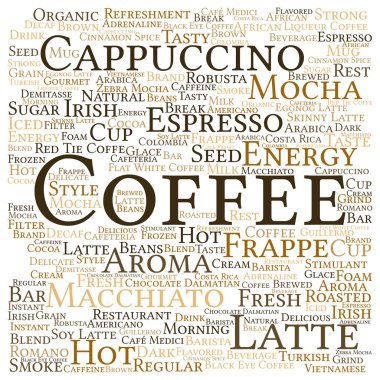 kahve kavramsal bulut