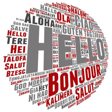 Merhaba kavramsal bulut
