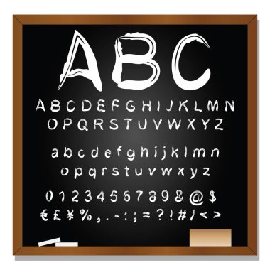  küme veya el yazısıyla yazılan alfabe topluluğu