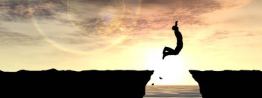 adam uçurumdan atlama