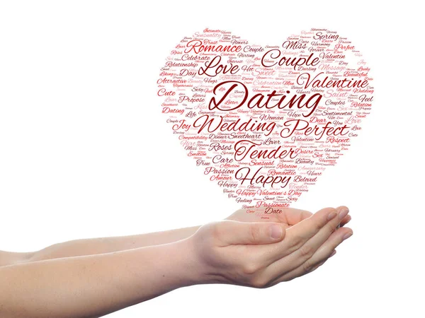 Valentine`s Day wordcloud text — Stock Photo, Image
