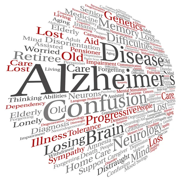 Síntomas conceptuales de la enfermedad de Alzheimers — Foto de Stock