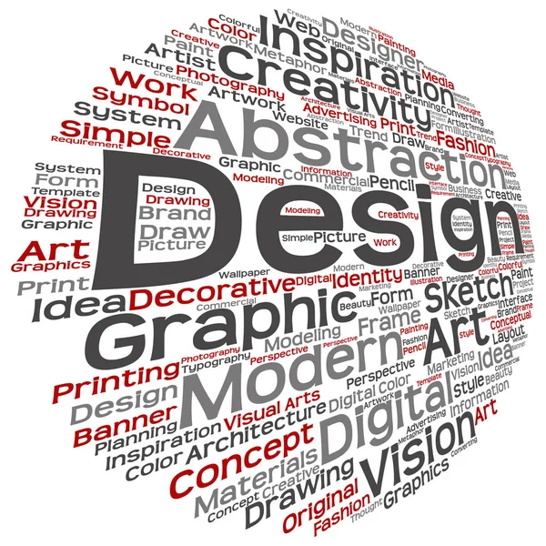 Creativity art graphic design visual word cloud — Stock Photo, Image