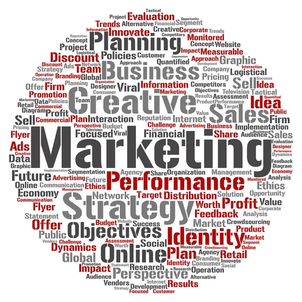 Círculo conceptual de marketing empresarial — Foto de Stock