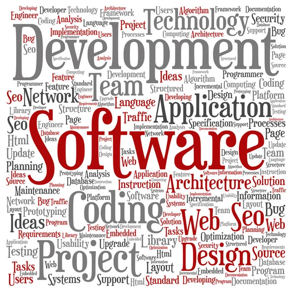 Desenvolvimento de software conceitual ou conceitual — Fotografia de Stock