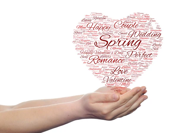 San Valentín wordcloud texto — Foto de Stock