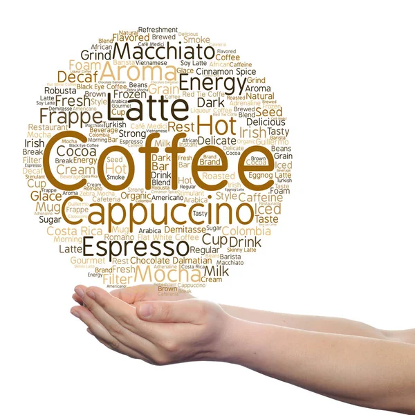 Coffee conceptual cloud — Stock Photo, Image