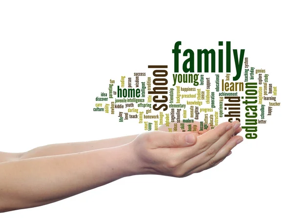 Family education abstract word cloud — Stock Photo, Image