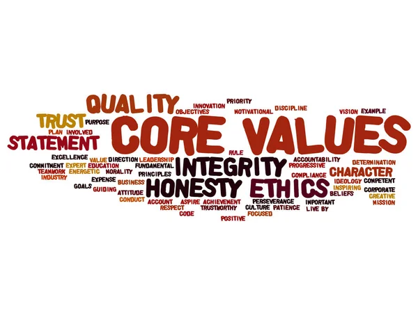 Conceptual core valora la integridad ética —  Fotos de Stock