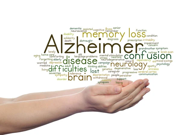 Konceptuella Alzheimers sjukdomssymtom — Stockfoto
