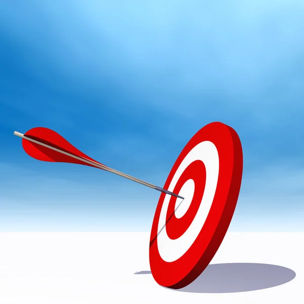 Red dart target board — Stock Photo, Image