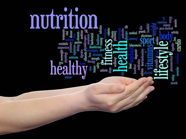 Nutrition or diet word cloud — Stock Photo, Image