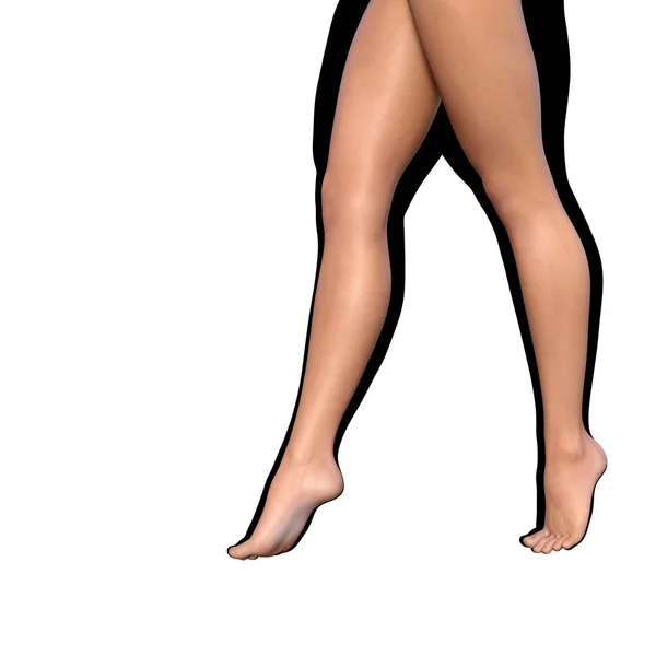 Kobiece nogi, pojęcie straty przekrojowy — Zdjęcie stockowe