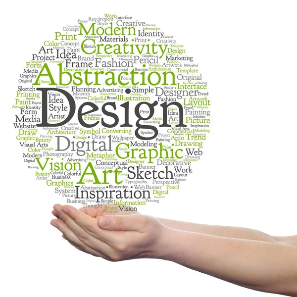 Conceptual cloud of design words — Stock Photo, Image