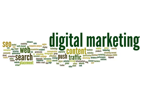 Concetto o concettuale di marketing digitale seo — Foto Stock