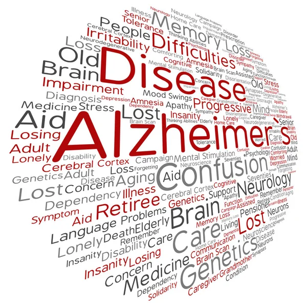 Концепція хвороби Альцгеймера симптоми — стокове фото