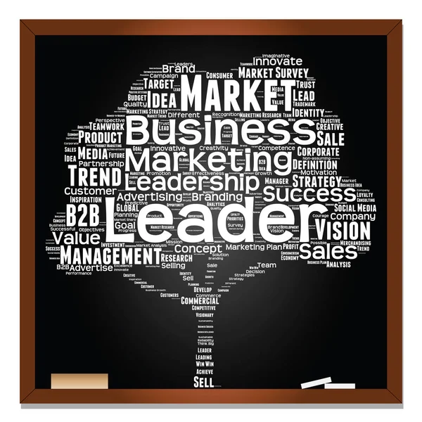 Árbol en la comercialización de liderazgo pizarra — Foto de Stock