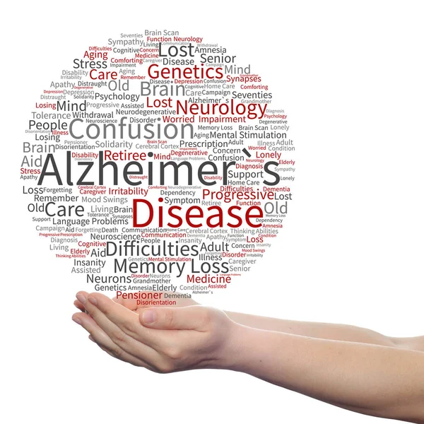 Conceptual Alzheimer`s disease symptoms — Stock Photo, Image