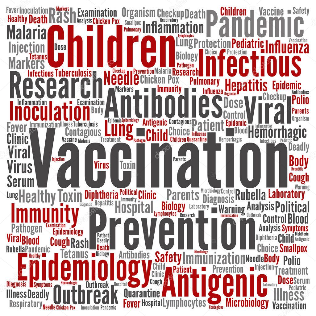 Concept or conceptual children vaccination 