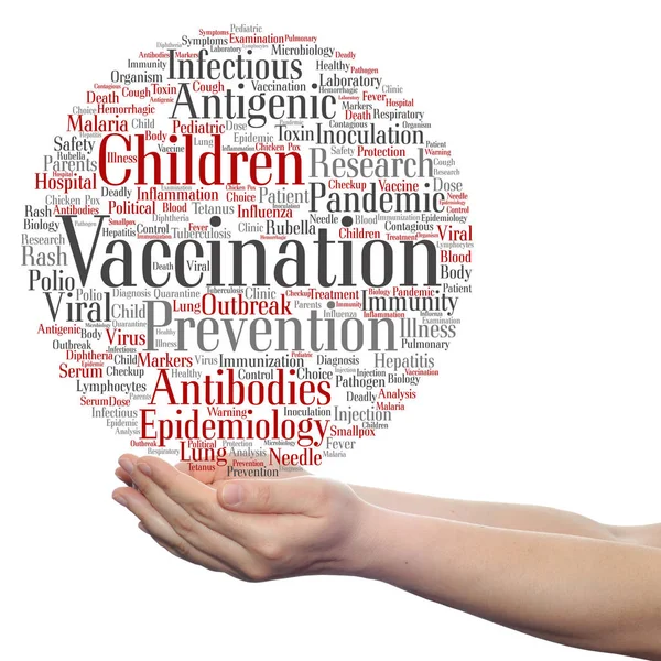 Nube conceptual de vacunación infantil —  Fotos de Stock