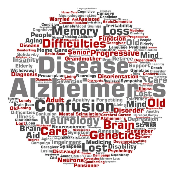 Síntomas conceptuales de la enfermedad de Alzheimer — Foto de Stock