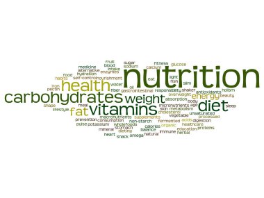  Beslenme Sağlık ya da diyet soyut kelime bulutu
