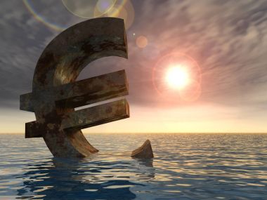  3D çizim para birimi euro simgesi 