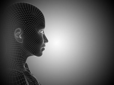 Tel kafes genç insan erkek yüzü 