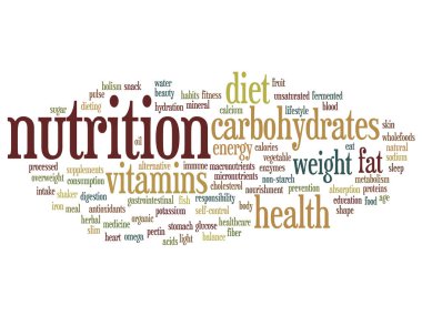  Beslenme Sağlık ya da diyet soyut kelime bulutu