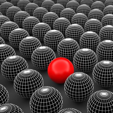  siyah küre ile farklı bir