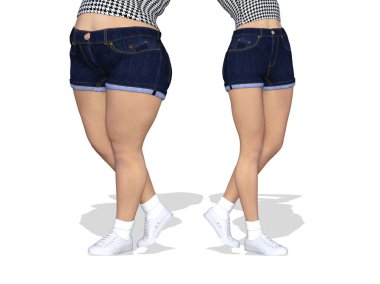 obez kadın vs slim fit sağlıklı vücut 