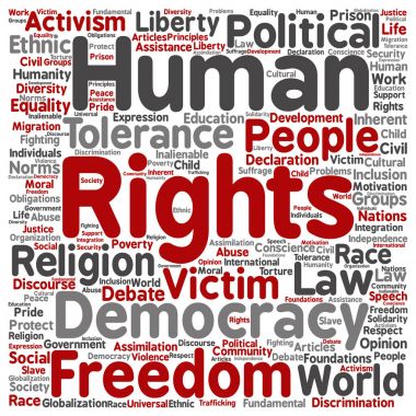 bulut kelime insan haklarının