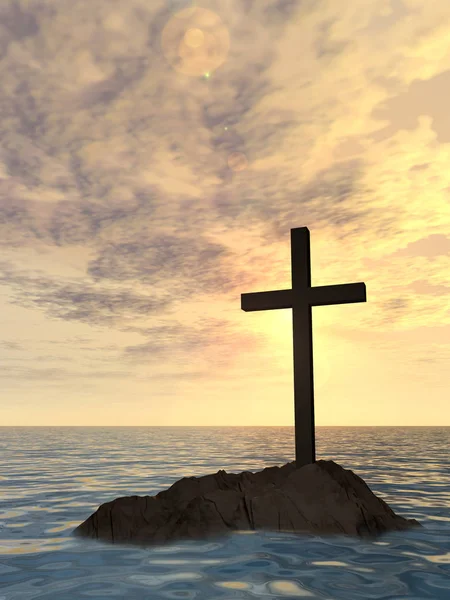 Conceptual christian cross — Stock Photo, Image