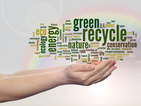 抽象的な緑のリサイクル ・ エコロジー — ストック写真