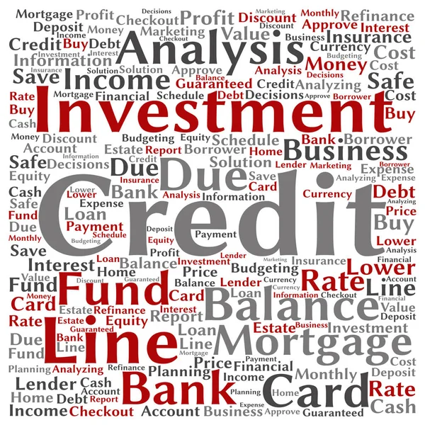 Credit word cloud — Stock Photo, Image