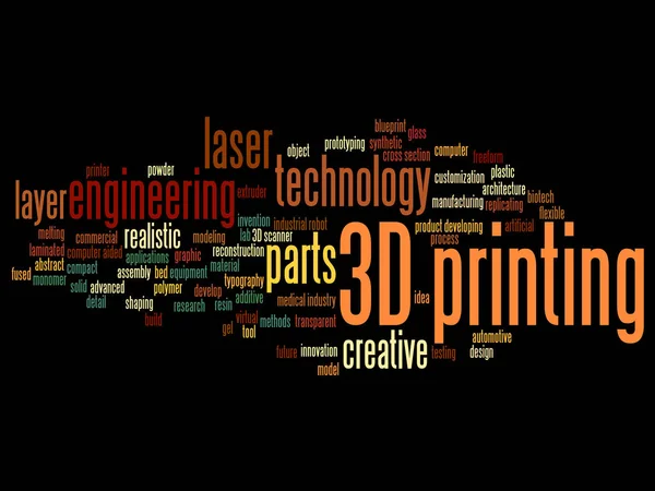 3D baskı yaratıcı lazer teknolojisi — Stok fotoğraf