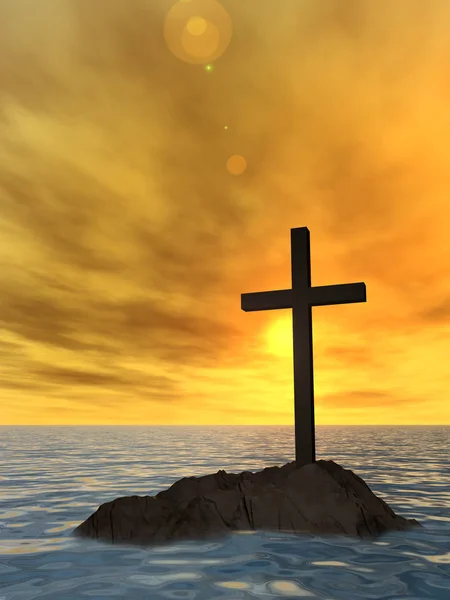 概念性基督教的十字架 — 图库照片