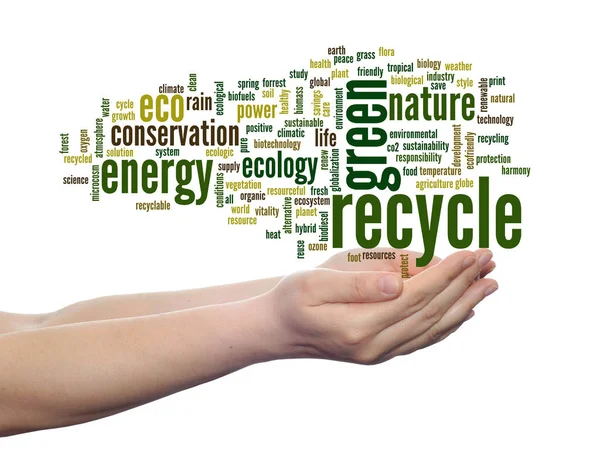 Conceito ou resumo conceitual reciclar verde — Fotografia de Stock