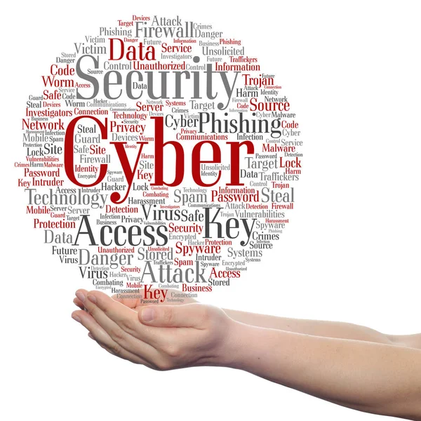 Cyber security word cloud — Stock Photo, Image