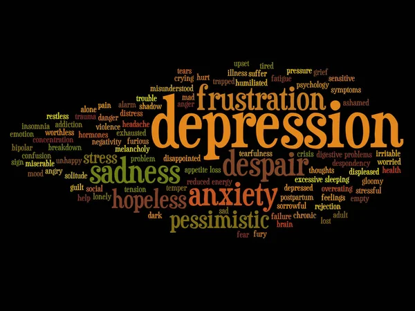 Depression words cloud concept — Stock Photo, Image