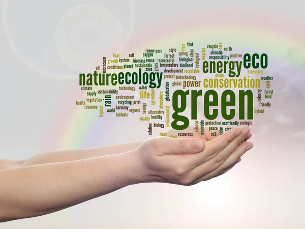 Conceptual abstract green ecology — Stock Photo, Image