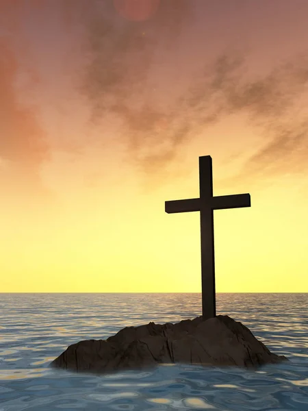 Conceptual christian cross — Stock Photo, Image