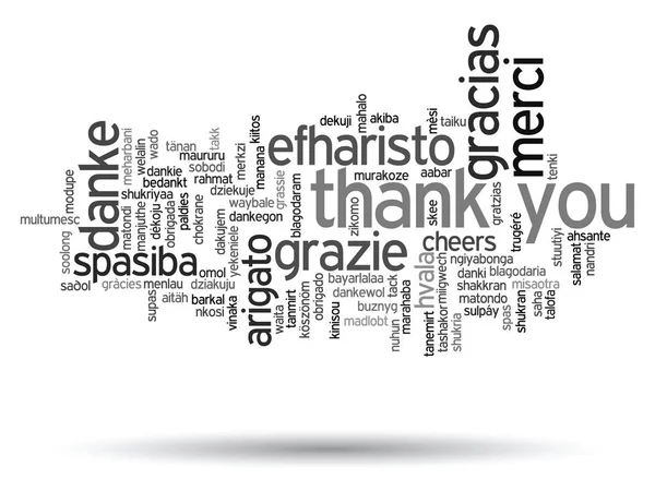 Abstract thank you word cloud — Stock Photo, Image