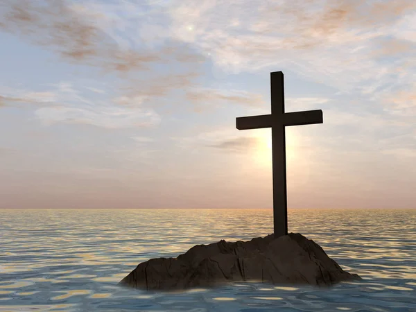Концептуальні християнського Хреста — стокове фото